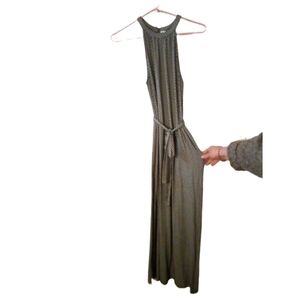 Halter Neck Maxi Dress Old Navy Geo Flower Print Beachy, Coastal, Flowy CasualXS